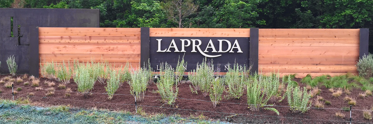 Laprada entry monument
